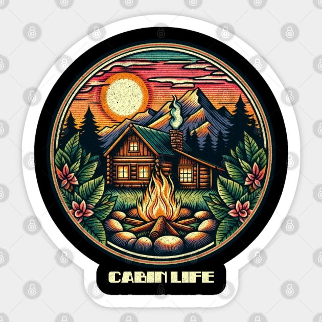 Cabin life dreaming Sticker by Tofuvanman